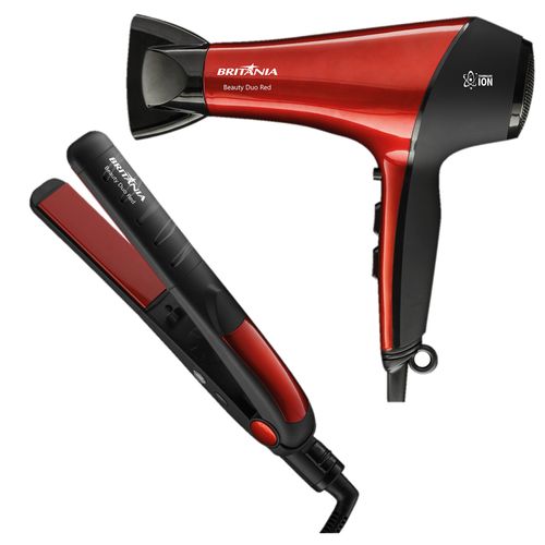 Kit Secador e Prancha de Cabelo Britânia Beauty Duo Vermelho é boa?
