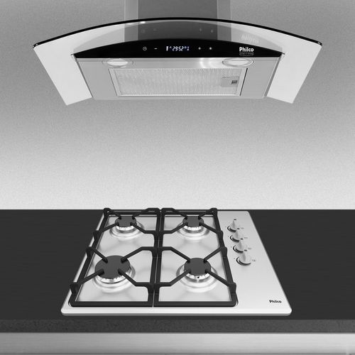 Kit Philco Cooktop 4B PCT04I & Coifa PCO60ICT Menor preço em Kit Philco Cooktop 4B PCT04I & Coifa PCO60ICT