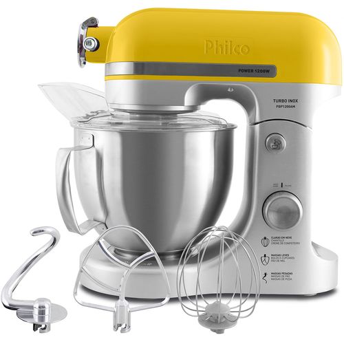 Batedeira Planetária Philco PBP1200AM Turbo Inox 1200W - Outlet Menor preço em Batedeira Planetária Philco PBP1200AM Turbo Inox 1200W - Outlet