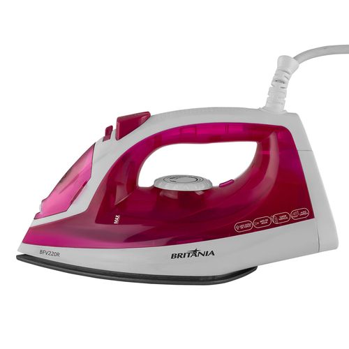 Ferro de Passar Britânia BFV220R Antiaderente - Outlet Menor preço em Ferro de Passar Britânia BFV220R Antiaderente - Outlet