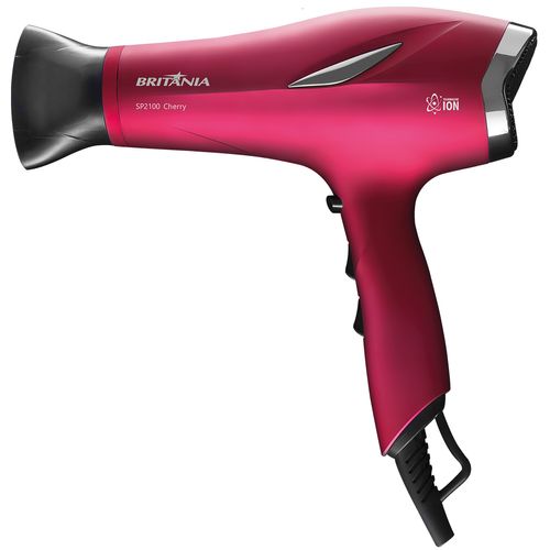 Secador de Cabelos Britânia SP2100 Cherry Bocal Concentrador - Outlet Menor preço em Secador de Cabelos Britânia SP2100 Cherry Bocal Concentrador - Outlet