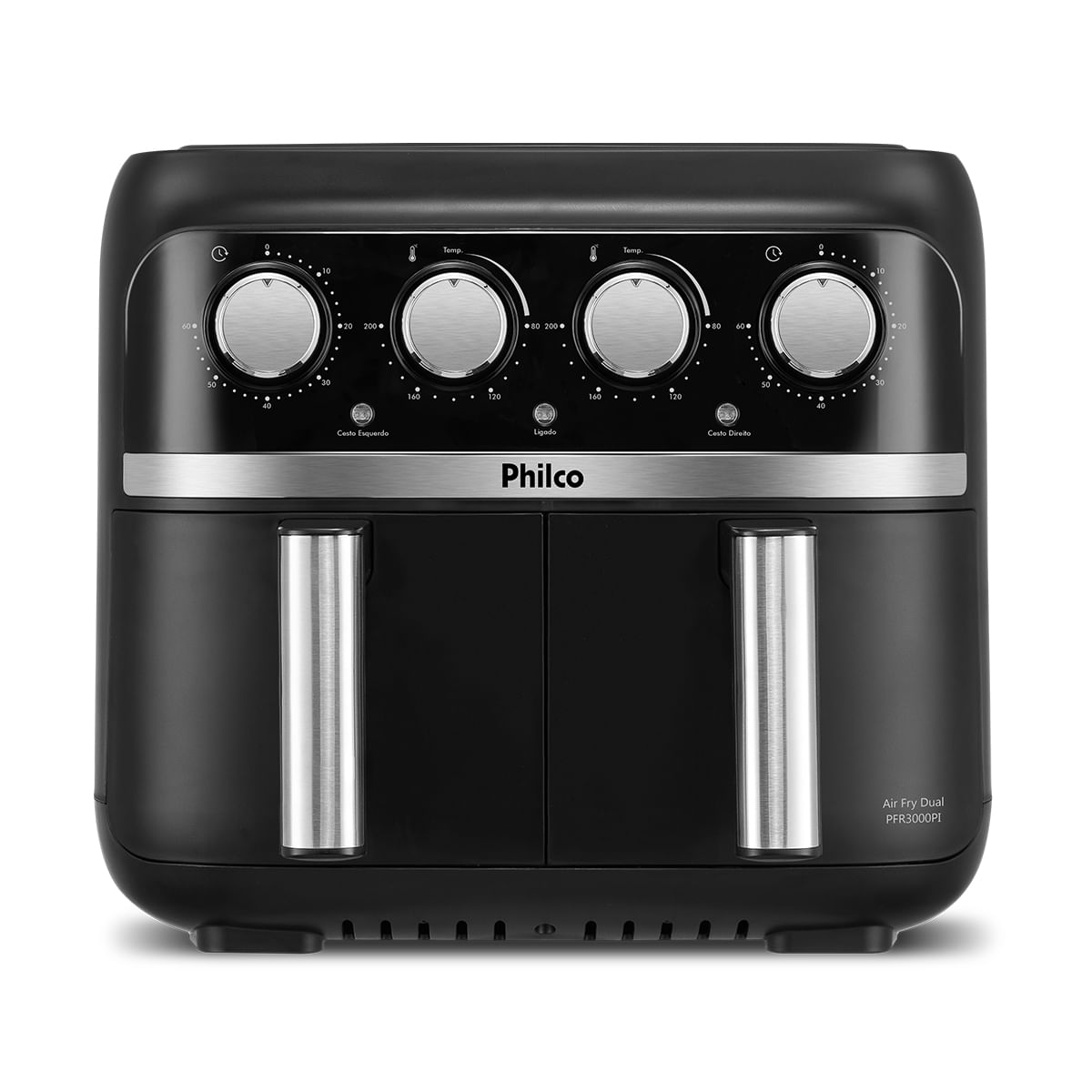 Fritadeira Air Fryer Dual Philco PFR3000PI Duplo Cesto 8L Camicado