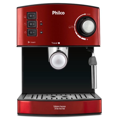 Cafeteira Philco PCF24 Expresso & Cápsulas Inox Red - Outlet Menor preço em Cafeteira Philco PCF24 Expresso & Cápsulas Inox Red - Outlet