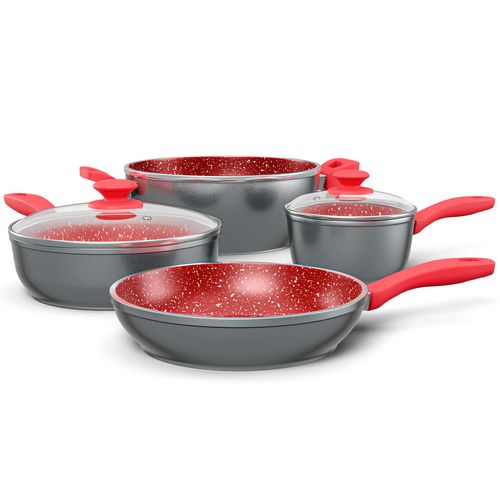 Conjunto de Panelas Philco Redstone PKT406 4 Peças - - Menor preço em Conjunto de Panelas Philco Redstone PKT406 4 Peças - -