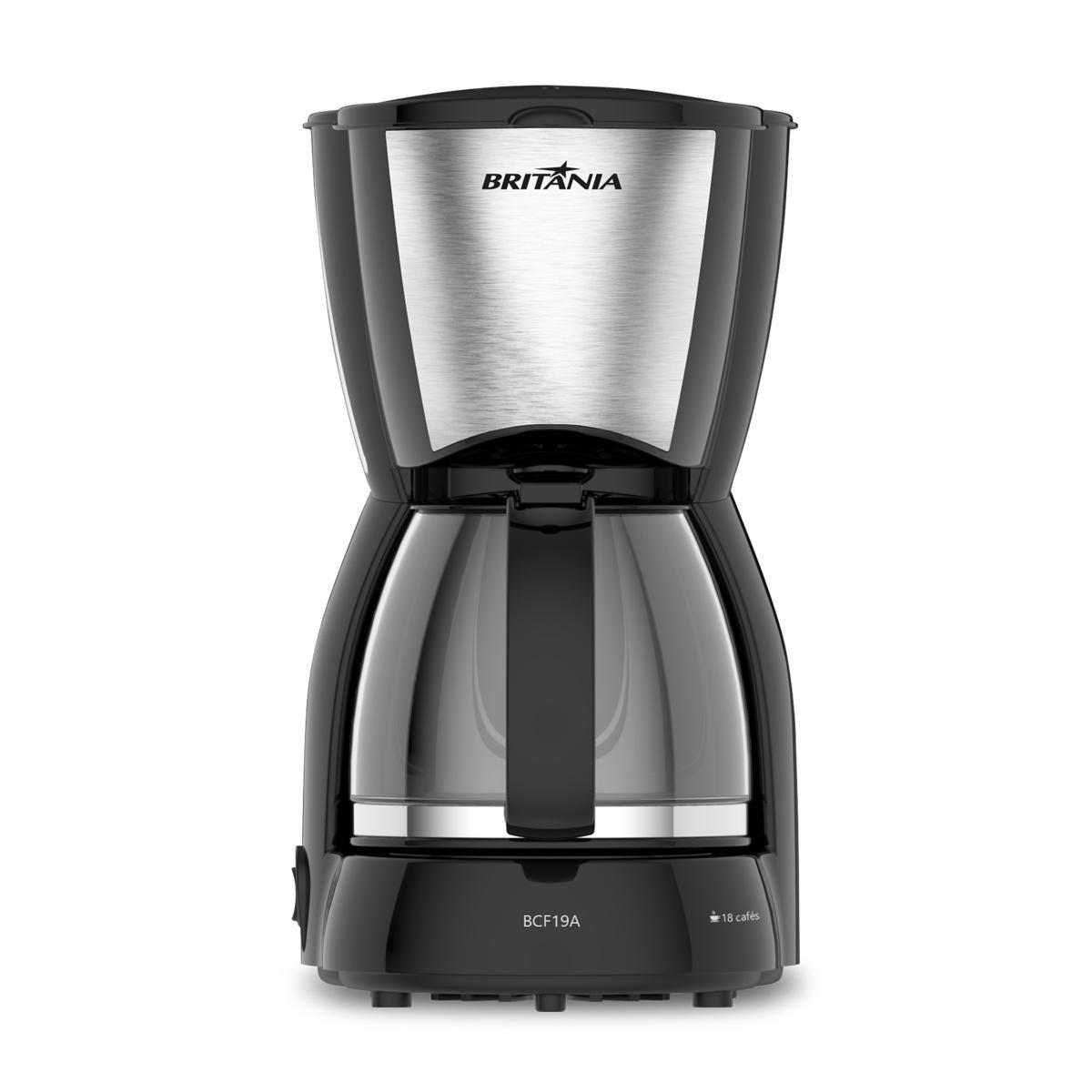 Cafeteira Britânia 18 Cafezinhos BCF19A Jarra de Vidro 550W - Outlet