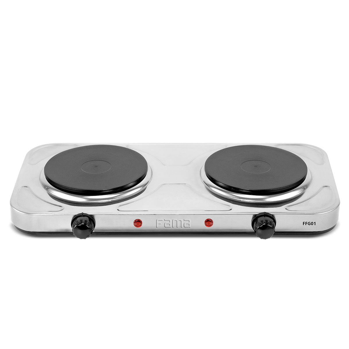 Fogão Elétrico Fama FFG01 Inox 2 Bocas 2000W