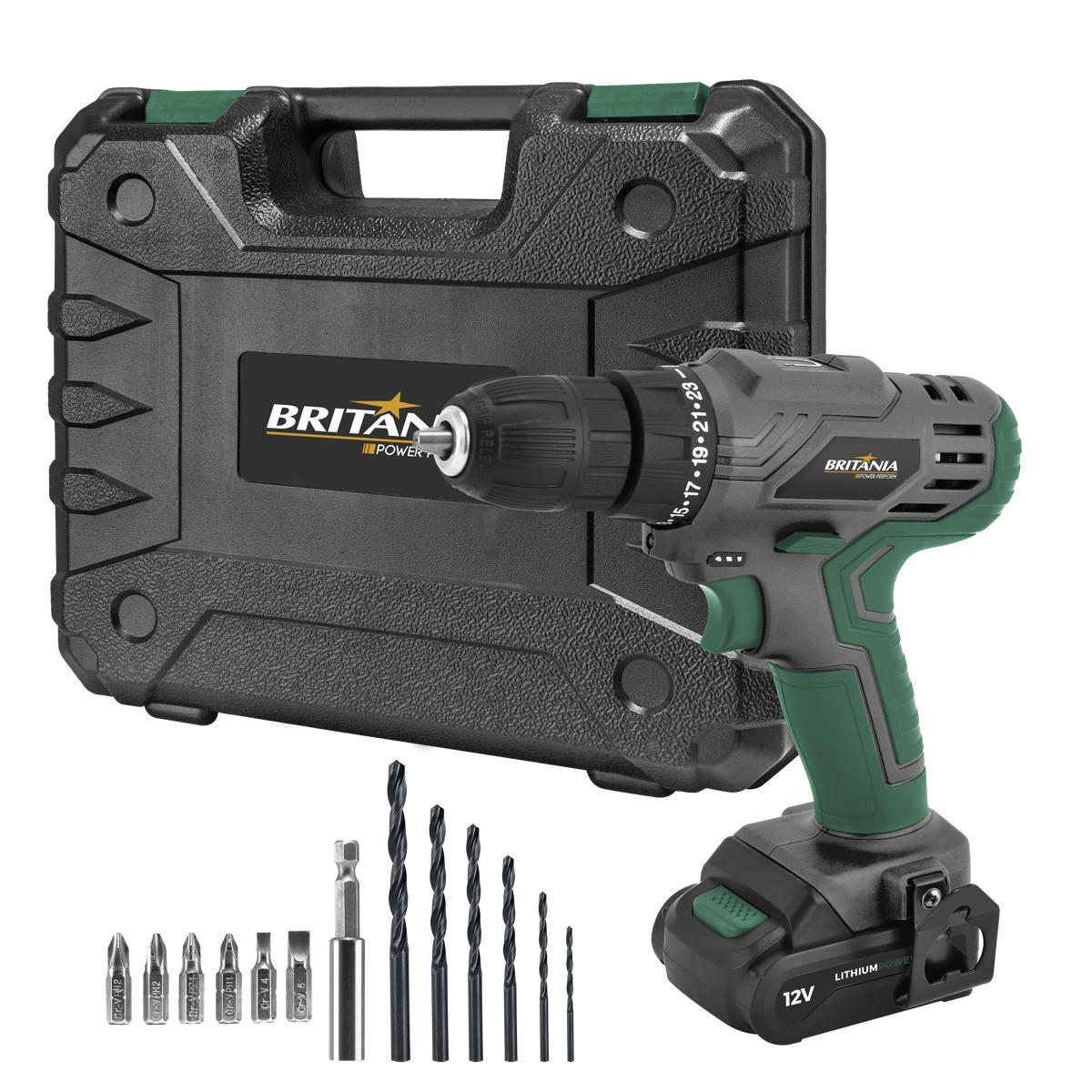 Parafusadeira 2 em 1 Britânia Speed Control BPFE12M 800RPM