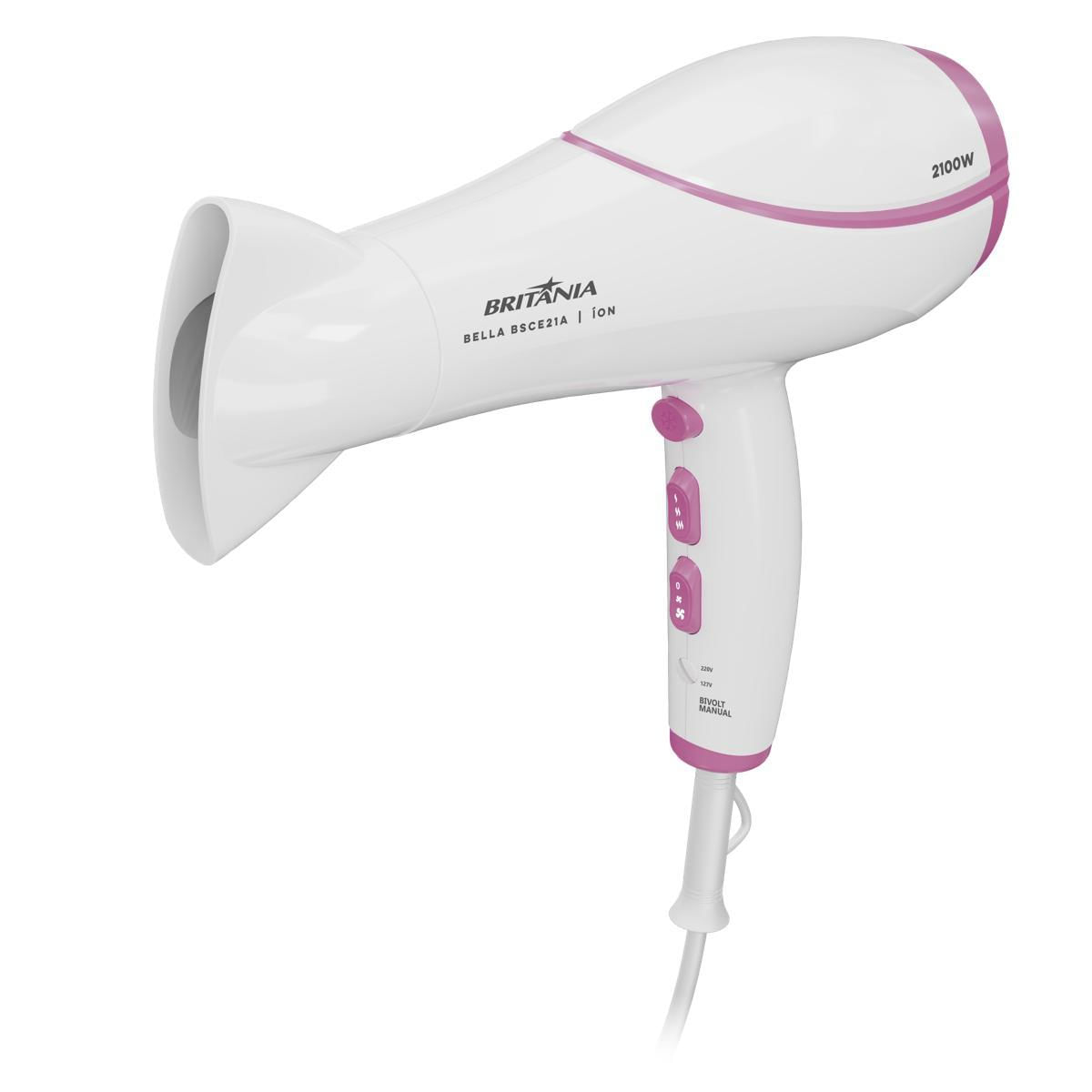 Secador de Cabelos Britânia Infrared 2100W BELLA BSCE21A