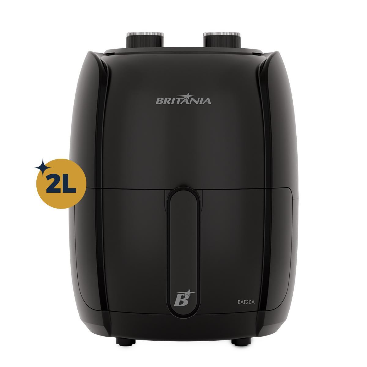 Air Fryer Britânia Compacta 2L 1000W Sem Óleo BAF20A