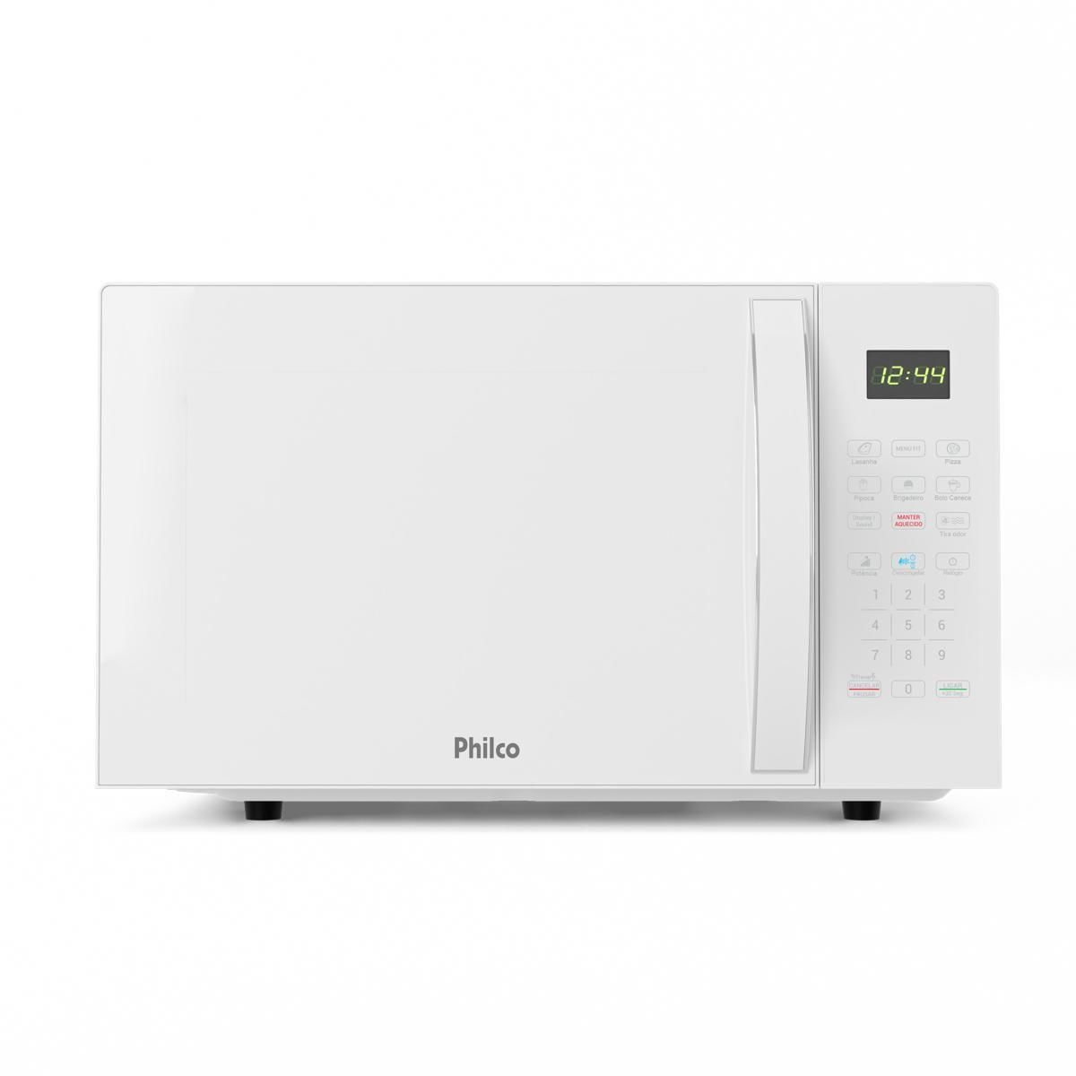 Micro-ondas Philco 28L Branco Pintura Limpa Fácil PMO30B
