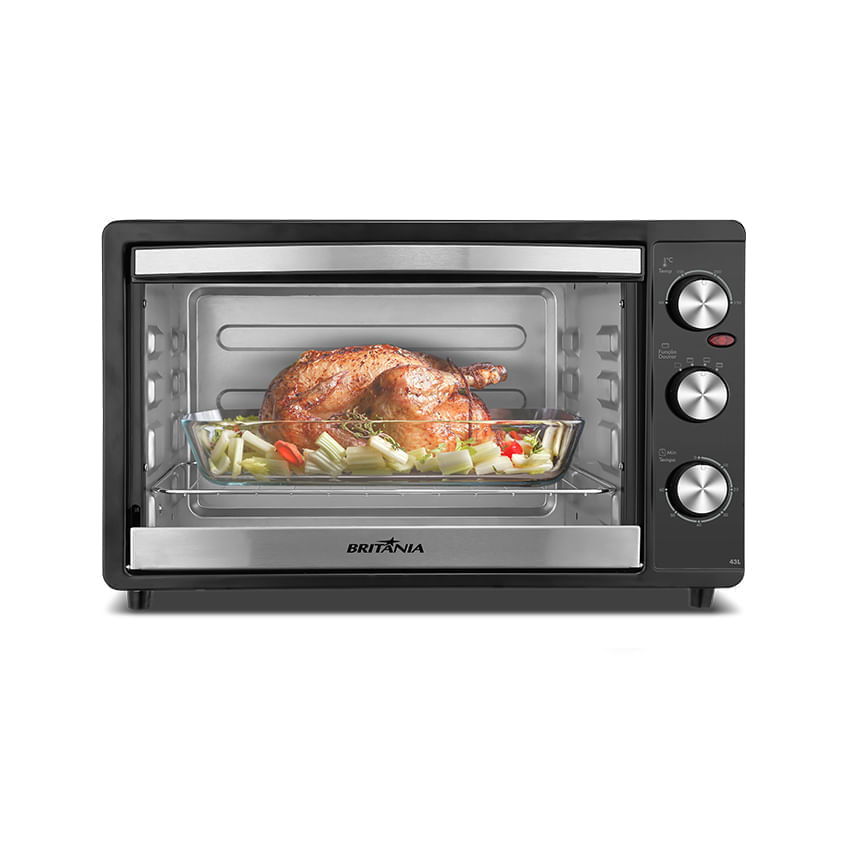 Forno Elétrico Britânia 43L Preto Dupla Resistência BFE43