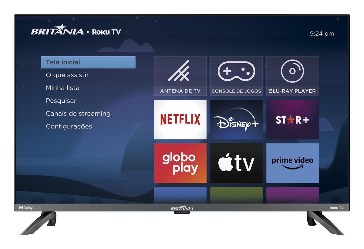 Smart TV 32” Britânia LED Midia Cast Dolby Audio B32CRC