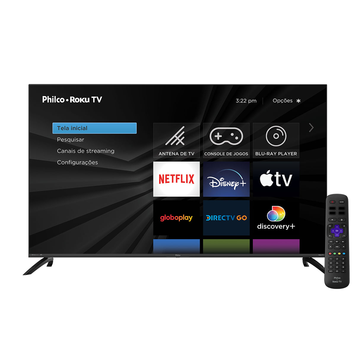 Smart TV 58” Philco 4K LED Roku PTV58G70RCBL