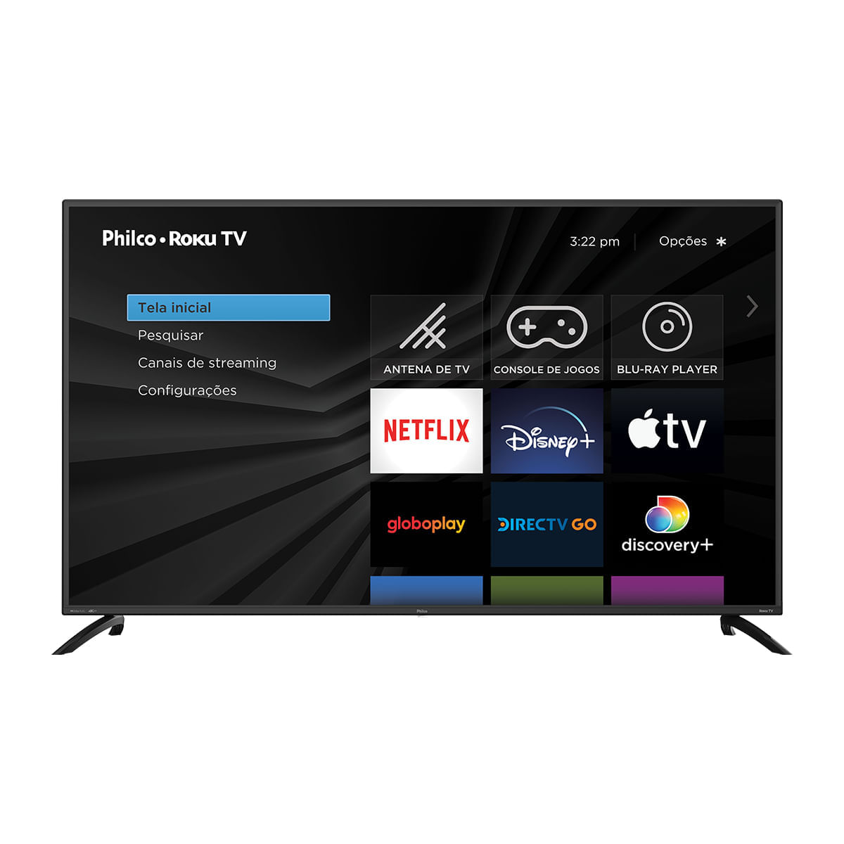 Smart TV 55” Philco LED 4K Roku TV Dolby Audio PTV55G52R2C