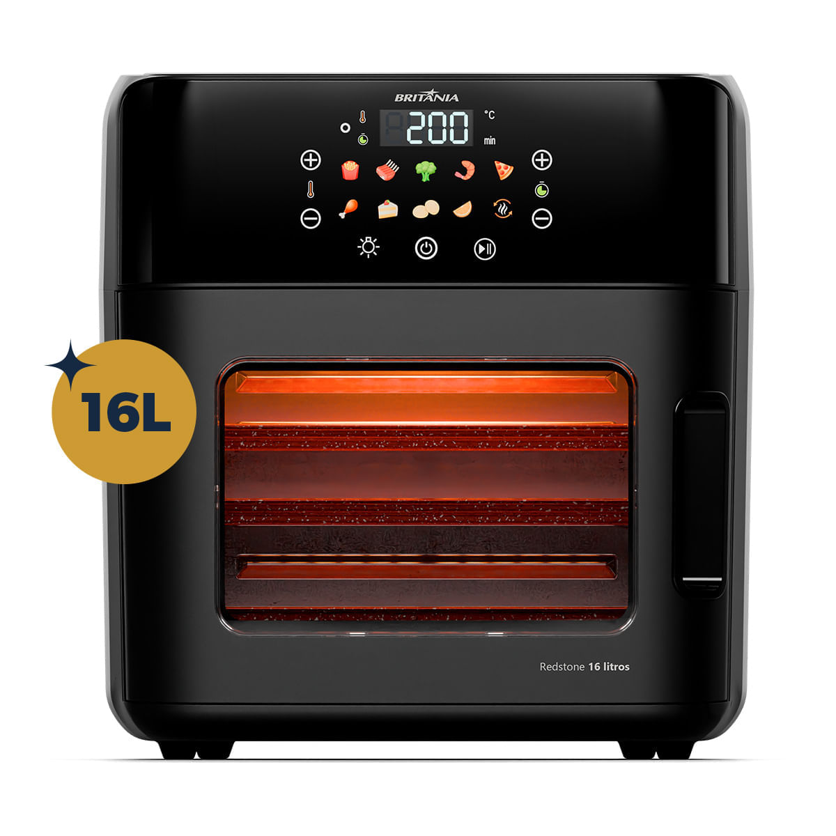 Air Fryer Oven Britânia 16L 10 Programas Automáticos BAF16B